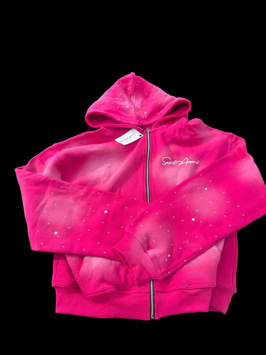 Pink Rhinestone Saintamani jacket